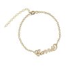Bracelet personnalisé Carrie plaqué or 18 carats