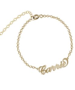 18 Karat vergoldetes personalisiertes Carrie-Armband