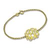 Bracelet monogramme plaqué or 18 carats