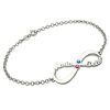 Personalisierte Infinity 2 Namen & Geburtssteine Armband