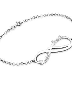 Personalisierte Infinity 2 Namen Armband
