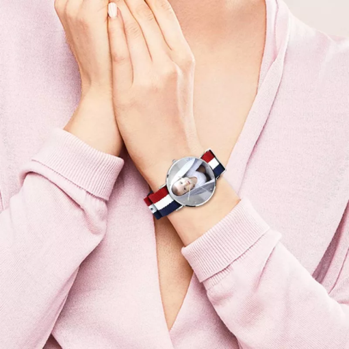 Cinturino in nylon colorato per orologio fotografico da donna