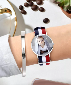 Cinturino in nylon colorato per orologio fotografico da donna