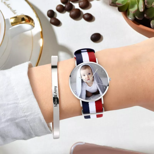 Cinturino in nylon colorato per orologio fotografico da donna
