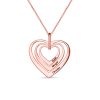 Collana Family Hearts in placcatura oro rosa