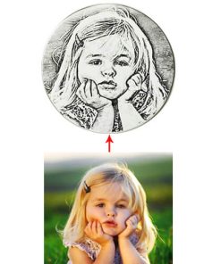 Personalisiertes Foto-graviertes Ring-Gedenkgeschenk für neue Mutter