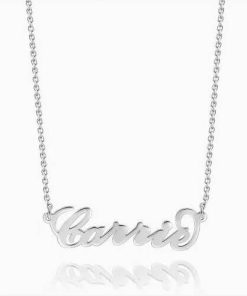 Collana con nome stile "Carrie" in argento