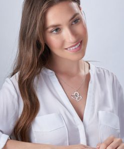 Collana con due cuori incisi
