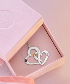 Collana con due cuori incisi
