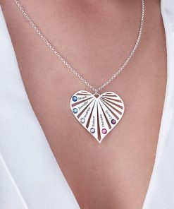 Collier famille avec pierres de naissance