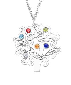 Stammbaum Sterling Silber personalisierte Halskette