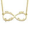 Collana Infinity 4 nomi con placcatura oro