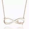 Collana Infinity Name in argento placcato oro rosa