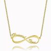Collana Infinity Name placcata oro 14 carati