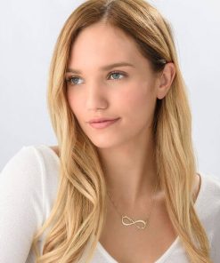 Collar con nombre infinito chapado en oro de 14K