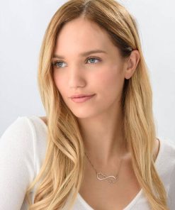 Collar con nombre infinito chapado en oro rosa