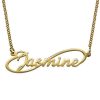 Collar con nombre estilo infinito con baño de oro