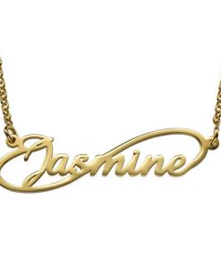 Collana con nome Infinity Style con placcatura in oro