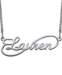 Collana con nome stile infinito