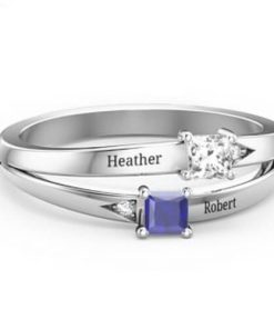 Bague pierre princesse et accent