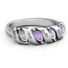 Anello a righe marquise a spirale