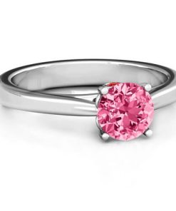 Bague tulipe royale avec pierre à lunette