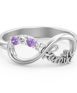 Anello Family Infinite Love with Stones