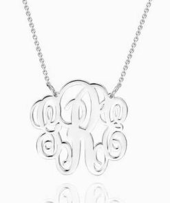Collana fantasia monogramma argento