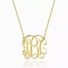 Collana monogramma placcata oro 14k
