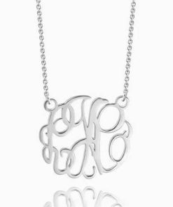 Collana monogramma in argento