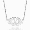Collier Monogramme Célébrité Argent