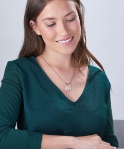 Collier de Mère avec Breloques Enfants Plaqué Or Rose