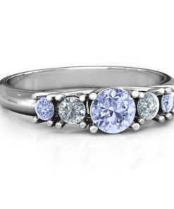 Anillo graduado de 5 piedras