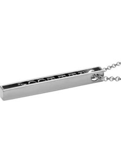 Collana con barra 3D personalizzata in argento sterling
