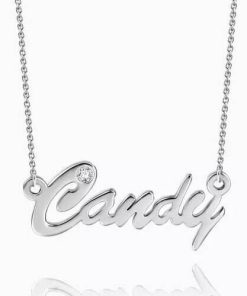 Collana con nome cz personalizzato