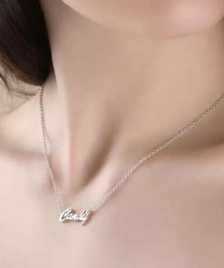 Collana con nome cz personalizzato