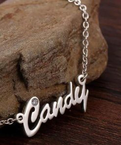 Collana con nome cz personalizzato