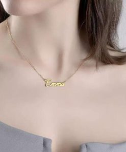 Personalisierte Namenskette 14 Karat vergoldet