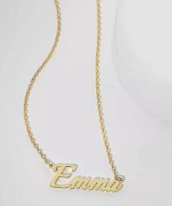Personalisierte Namenskette 14 Karat vergoldet