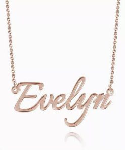 Collana con nome personalizzato placcato in oro rosa