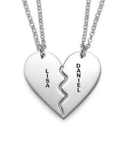 Ensemble de collier coeur cassable