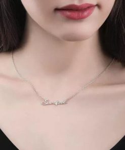 Signature Style Name Necklace Silver
