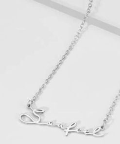 Signature Style Name Necklace Silver