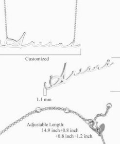 Signature Style Name Necklace Silver