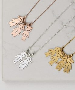 Collier de mère avec breloques enfants