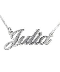 Petit collier prénom classique en argent sterling