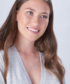 Kleine Sterling Silber Classic Name Halskette
