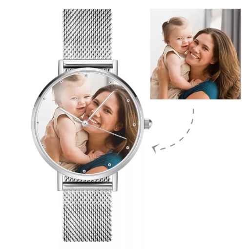 Montre photo personnalisée couple unisexe