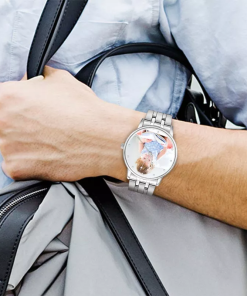 Montre photo personnalisée couple unisexe