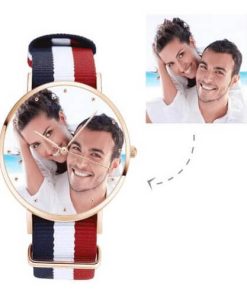 Bracelet en nylon couleur pour montre photo couleur or rose unisexe